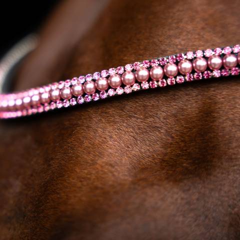Frontal Beads en perles et strass - IMPERIAL RIDING - Rose