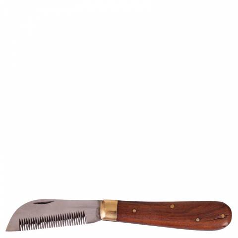 Couteau coupe crinière - BR - Manche en bois