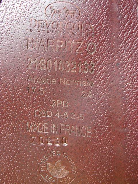 Selle Devoucoux Biarritz O 17'5