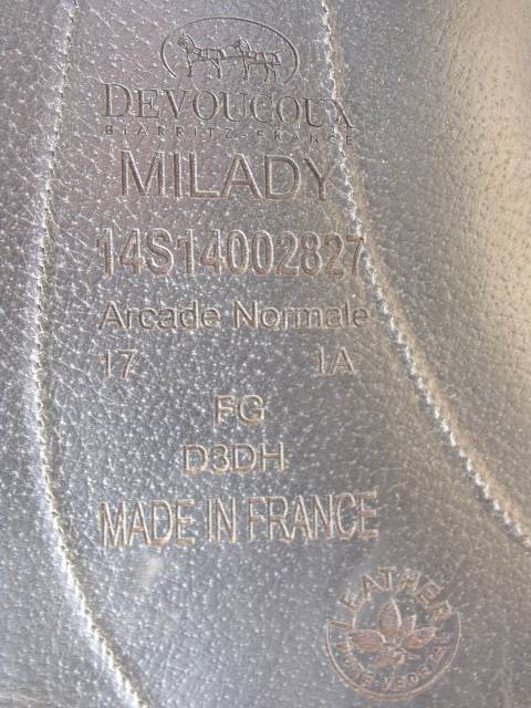Selle Dressage Endurance Devoucoux Milady 17'