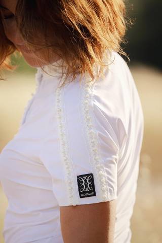 Polo de concours Pearl Blanc - La Cavalerie - Ultra-l&eacute;ger
