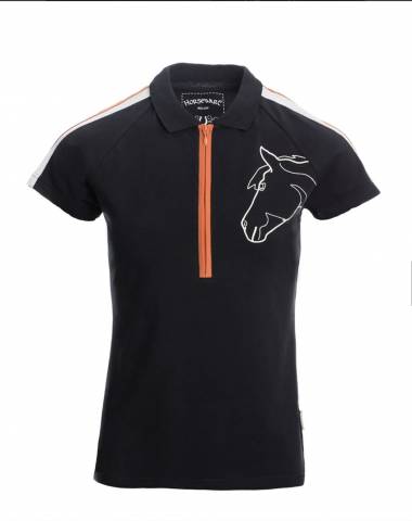 Horseware.  Navy S/S Polo Shirt pour des femmes