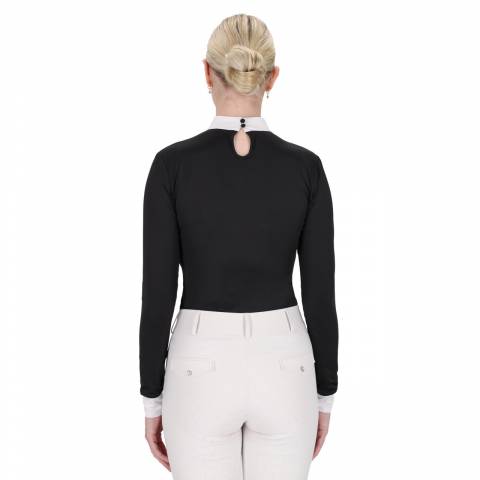 Polo de concours manches longues Amilara - QHP - Tissu technique extensible