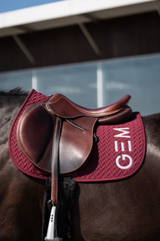 Tapis de selle TEN Bordeaux mixte - GEM - Matelassage en V