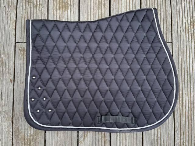 TAPIS EQUITATION NOIR AVEC STRASS DECATHLON