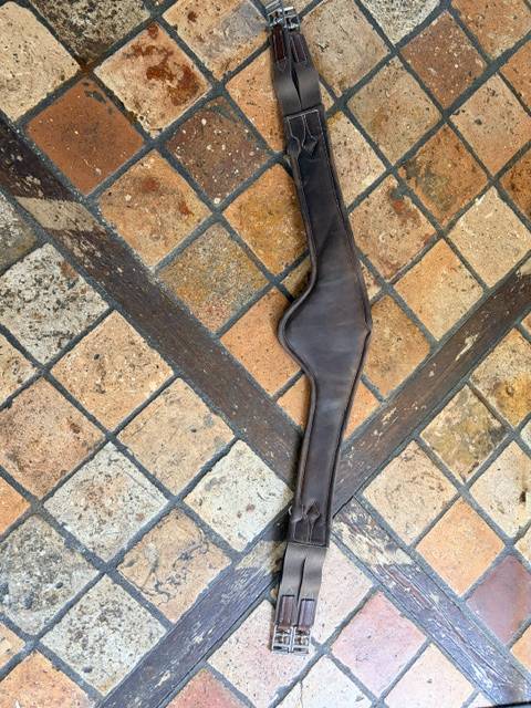 Sangle bavette Forestier cuir marron &ndash; 125 cm