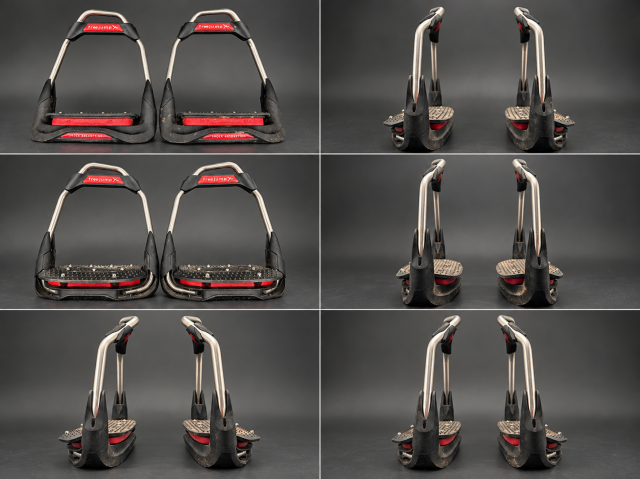 Paire d’étriers Freejump Shock Absorption noir rouge
