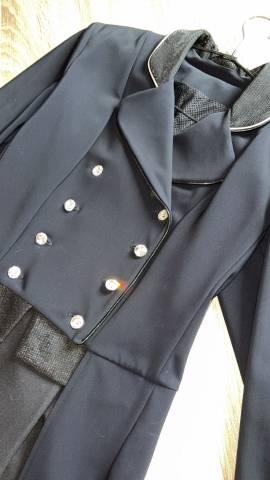 Veste frac noire Lamantia couture 40
