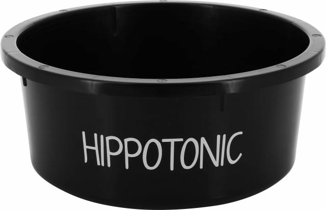 Bol d'écurie 2L Noir - Hippo-Tonic - Plastique durable