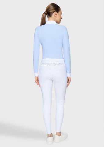 Pantalon Cassy Floral - Samshield - Taille haute, broderie Swarovski
