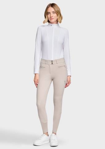 Pantalon Cassy Floral - Samshield - Taille haute, broderie Swarovski