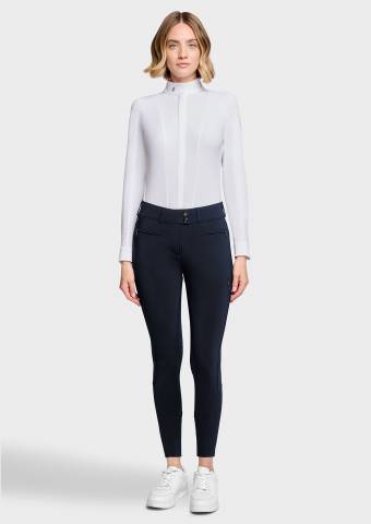 Pantalon Cassy Floral - Samshield - Taille haute, broderie Swarovski