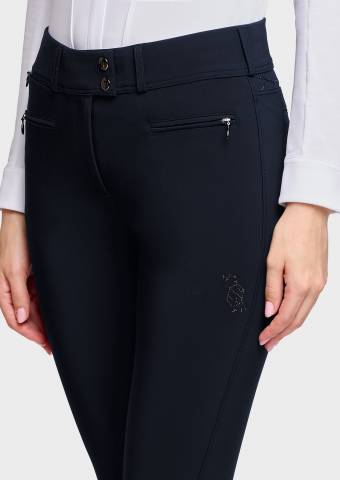 Pantalon Cassy Floral - Samshield - Taille haute, broderie Swarovski