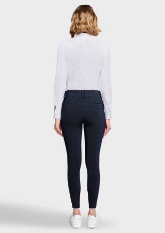 Pantalon Cassy Floral - Samshield - Taille haute, broderie Swarovski