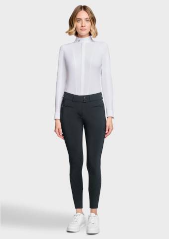 Pantalon Cassy Floral - Samshield - Taille haute, broderie Swarovski