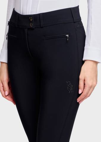 Pantalon Cassy Floral - Samshield - Taille haute, broderie Swarovski