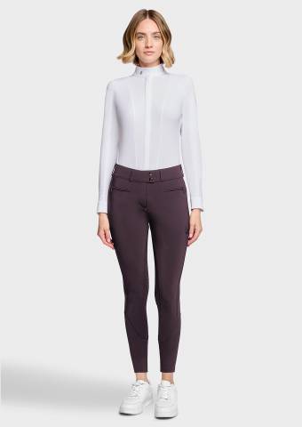 Pantalon Cassy Floral - Samshield - Taille haute, broderie Swarovski