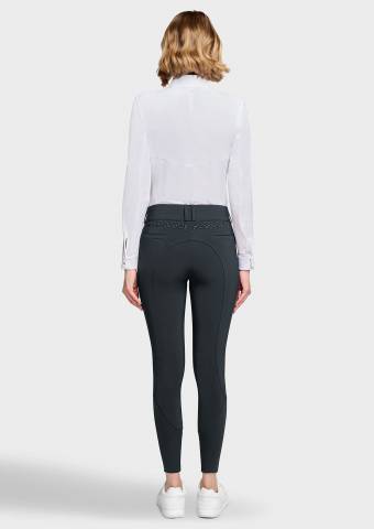 Pantalon Cassy Floral - Samshield - Taille haute, broderie Swarovski