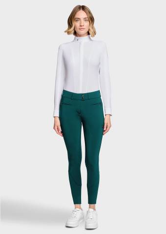 Pantalon Cassy Floral - Samshield - Taille haute, broderie Swarovski