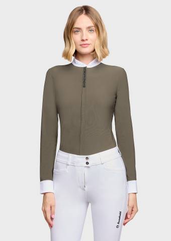 Polo de concours manches longues Olivia - Samshield - Tissu high-stretch