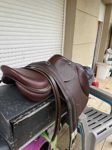 selle mixte time rider 17 marron neuve