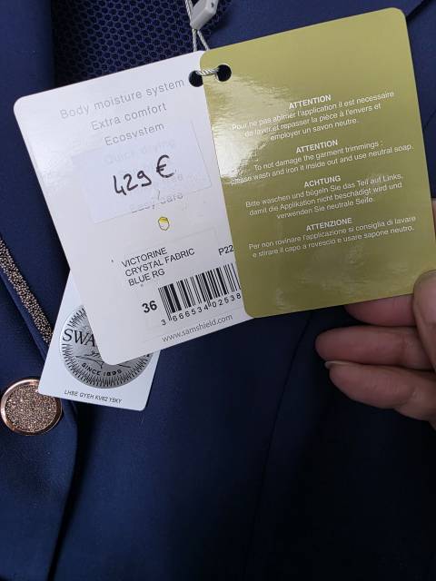 Veste de concours Samshield Victorine crystal taille 36