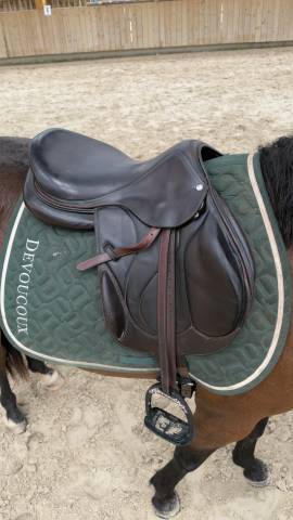 Selle DEVOUCOUX Chiberta O 17,5 pouces mixte cuir 
