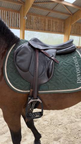 Selle DEVOUCOUX Chiberta O 17,5 pouces mixte cuir 