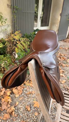 Selle Ronzon 17,5&rdquo; en cuir marron Obstacle / CSO
