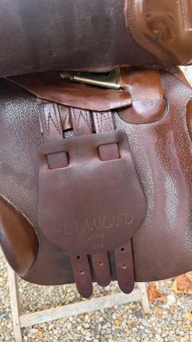 Selle Ronzon 17,5&rdquo; en cuir marron Obstacle / CSO