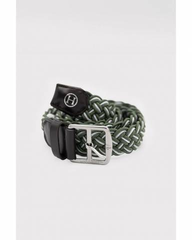 Ceinture élastique tressée Charlène - Harcour - Lurex argenté