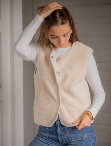 Veste sans manches Charline teddy - Pénélope Collection - Polaire douce