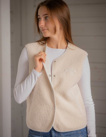 Veste sans manches Charline teddy - P&eacute;n&eacute;lope Collection - Polaire douce