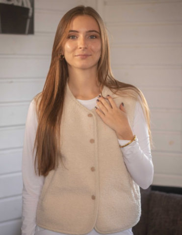 Veste sans manches Charline teddy - P&eacute;n&eacute;lope Collection - Polaire douce