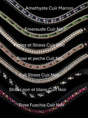 Frontal Strass La Cavalerie - La Cavalerie - Cuir v&eacute;ritable