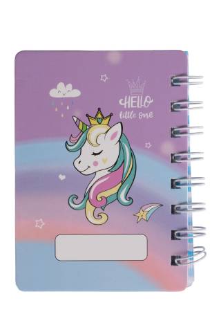 Carnet Licorne 3D - HKM - Reliure spirale, 60 pages