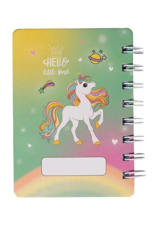 Carnet Licorne 3D - HKM - Reliure spirale, 60 pages