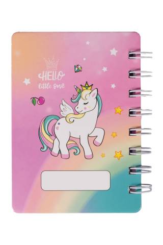Carnet Licorne 3D - HKM - Reliure spirale, 60 pages