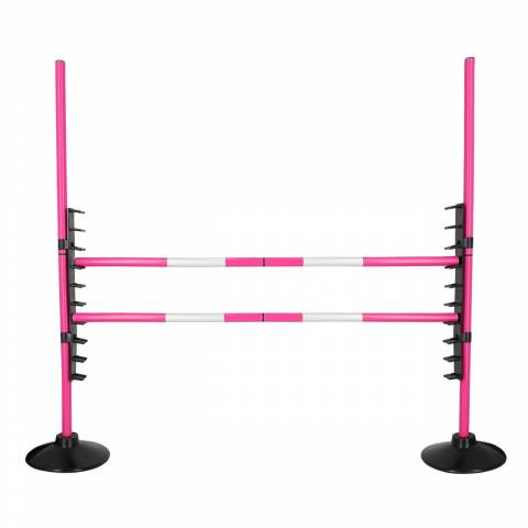 Set Saut d'Obstacle pour Hobby Horse - QHP - Hauteur r&eacute;glable jusqu'&agrave; 112 cm