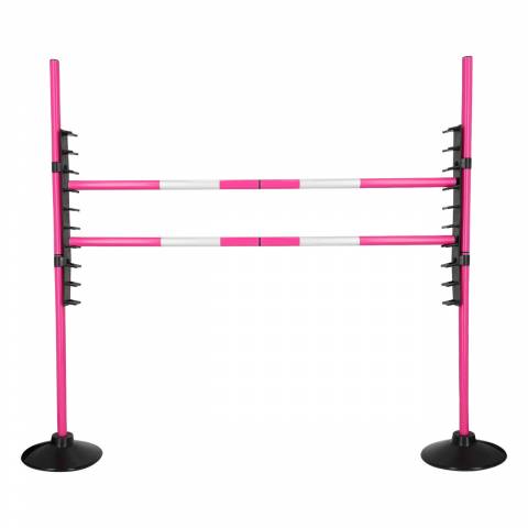 Set Saut d'Obstacle pour Hobby Horse - QHP - Hauteur r&eacute;glable jusqu'&agrave; 112 cm