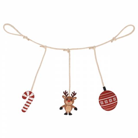 Guirlande de jouets de Noël à suspendre - QHP - Écoresponsable