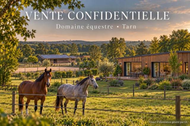 Vente confidentielle -- tarn domaine équestre avec habitation