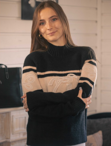 Pull Noris - P&eacute;n&eacute;lope Collection - Maille bicolore douce
