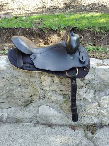 Selle western king series – cuir noir – doublure laine