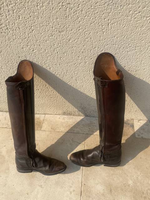 Bottes Petrie vernis chocolat 
