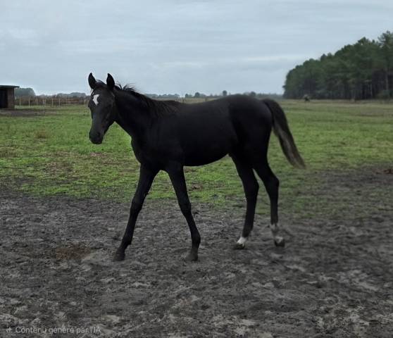 Poulain dsa akhal teke noir