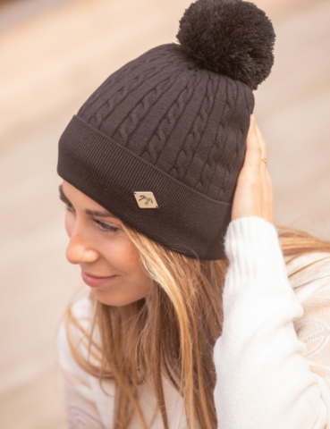 Bonnet Virgie - PENELOPE COLLECTION - Maille fine et pompon