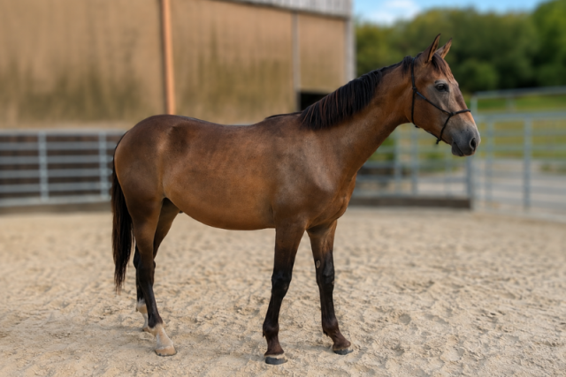 Ezor, un jeune cheval confiant, proche de l’humain
