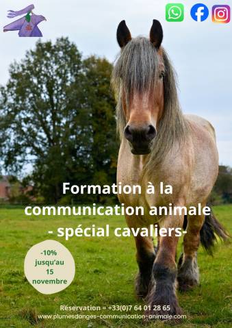-10% sur votre formation en communication animale