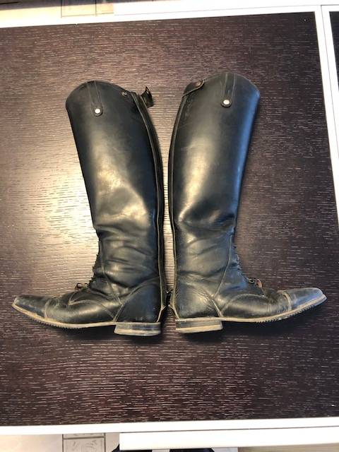 bottes noire cuir véritable italien pointure 40
